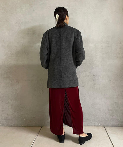 Sheer rib zip 設計 半身裙