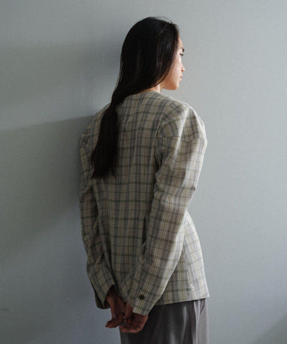 Pasterip Check peplum summer jacket 夾克