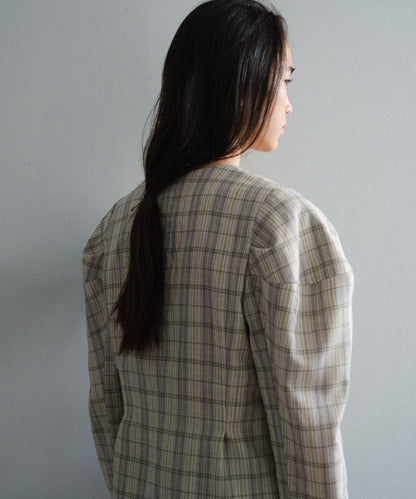 Pasterip Check peplum summer jacket 夾克