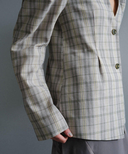 Pasterip Check peplum summer jacket 夾克