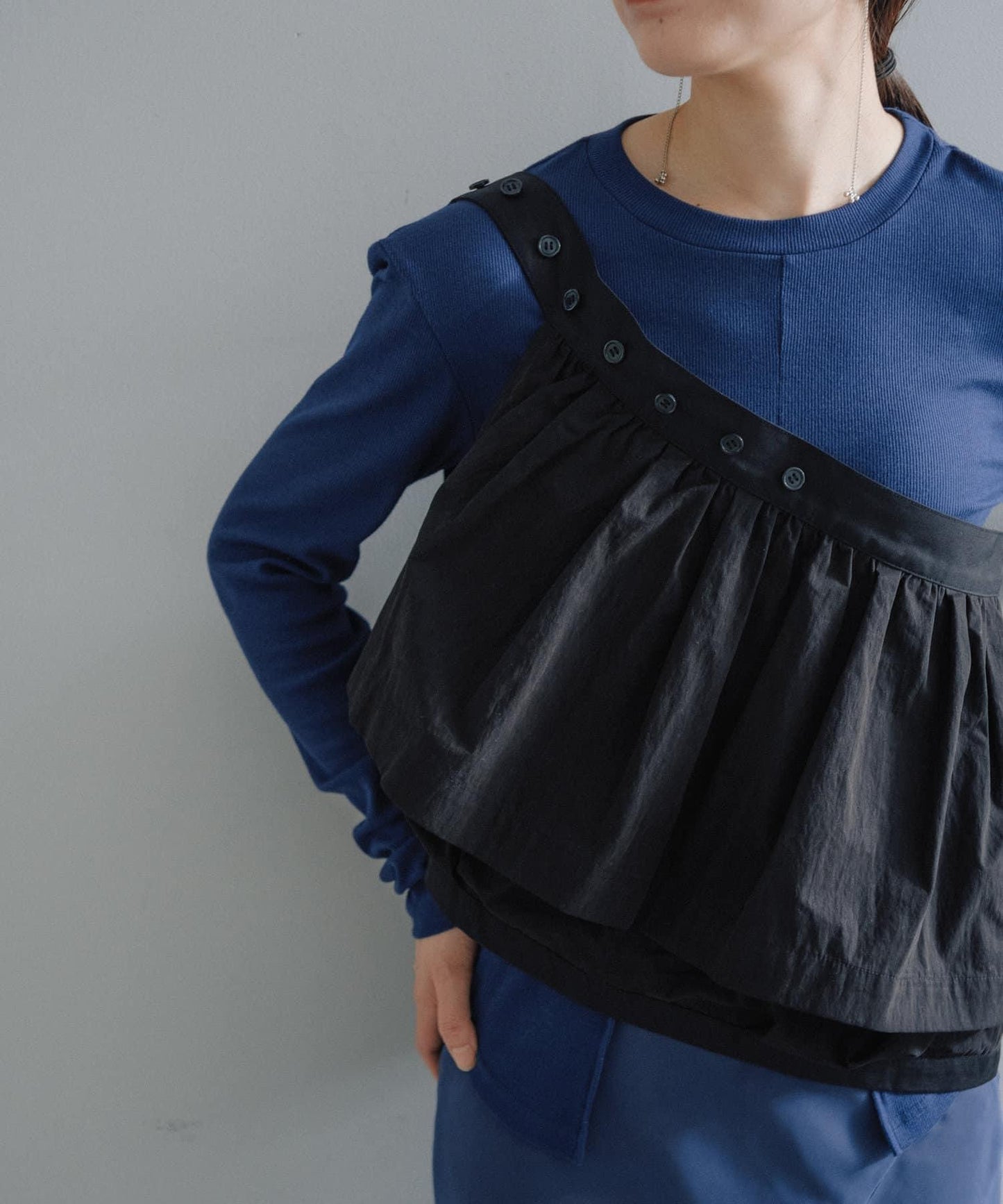 聚褶荷葉邊口袋設計 【Pasterip】 Gather frill pocket belt 腰帶 S款