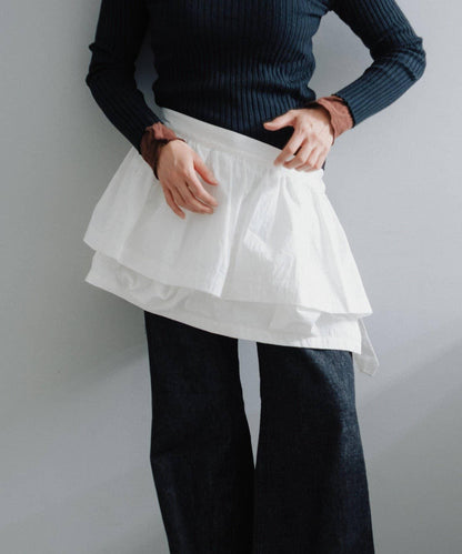 聚褶荷葉邊口袋設計 【Pasterip】 Gather frill pocket belt 腰帶 S款