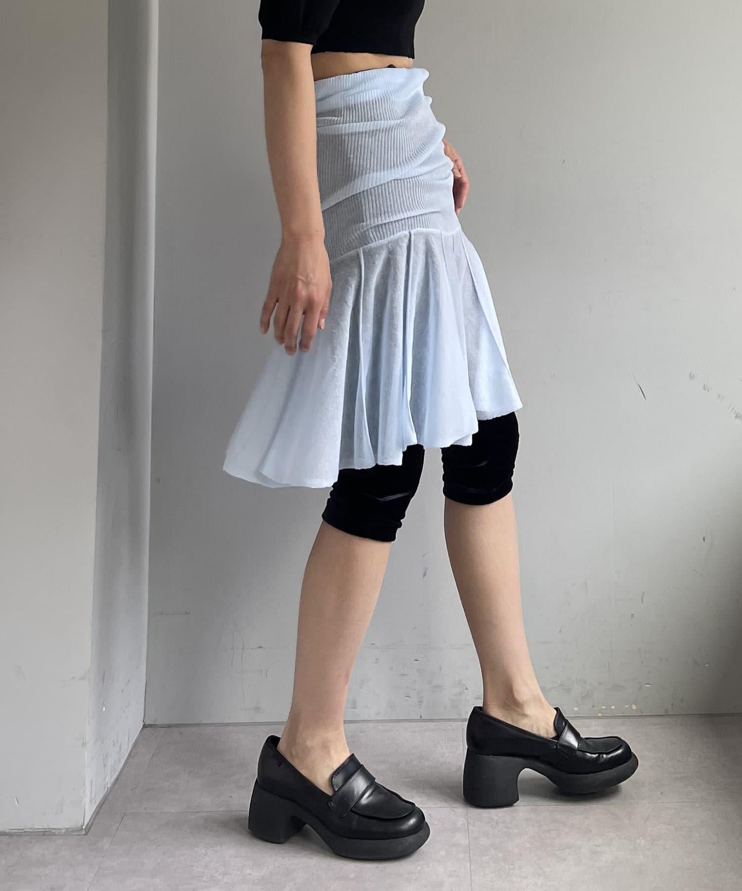 Pasterip Sheer middle layering 半身裙