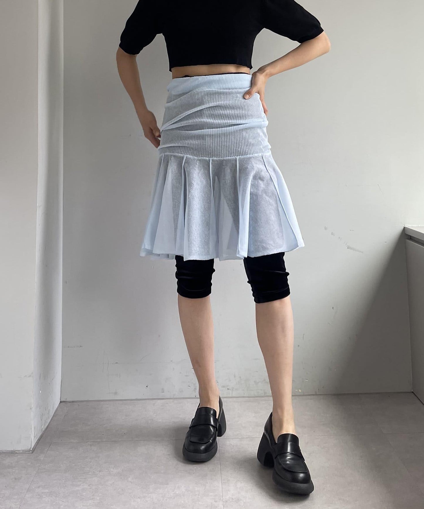 Pasterip Sheer middle layering 半身裙