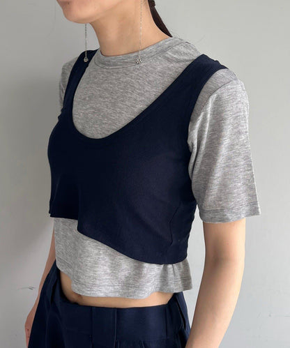 Pasterip Stretch tee & Over tank set 套裝
