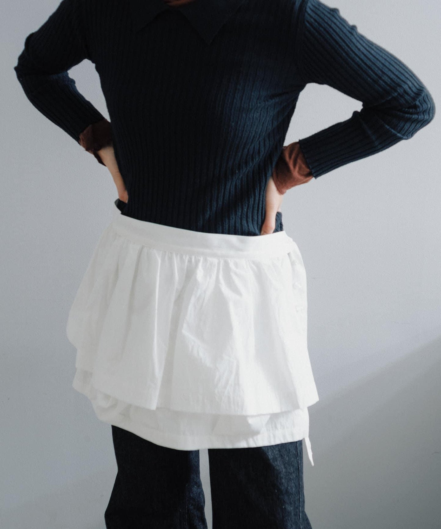 聚褶荷葉邊口袋設計 【Pasterip】 Gather frill pocket belt 腰帶 S款