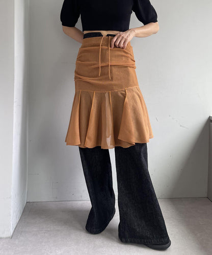 Pasterip Sheer middle layering 半身裙