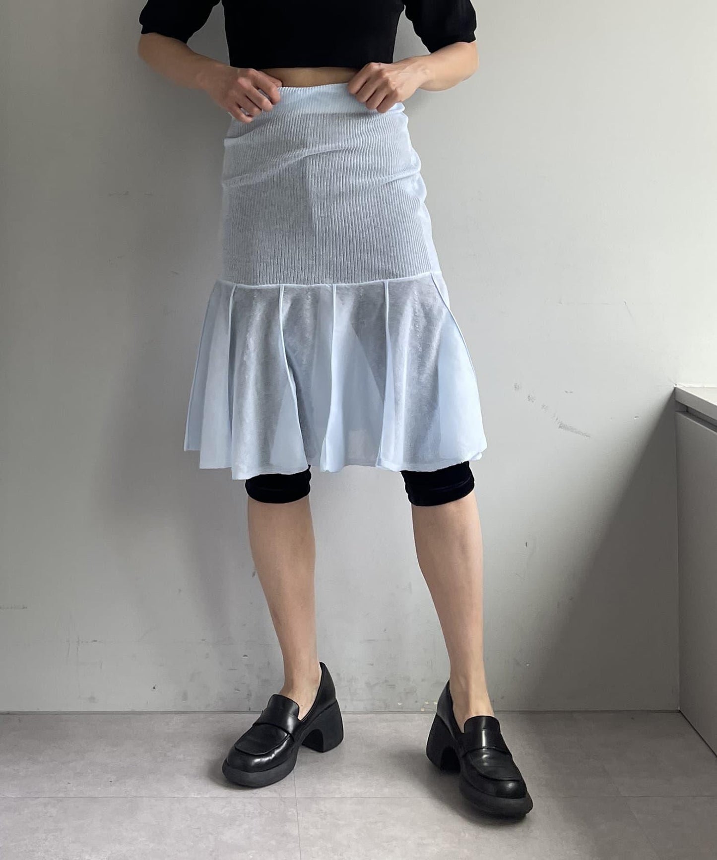 Pasterip Sheer middle layering 半身裙