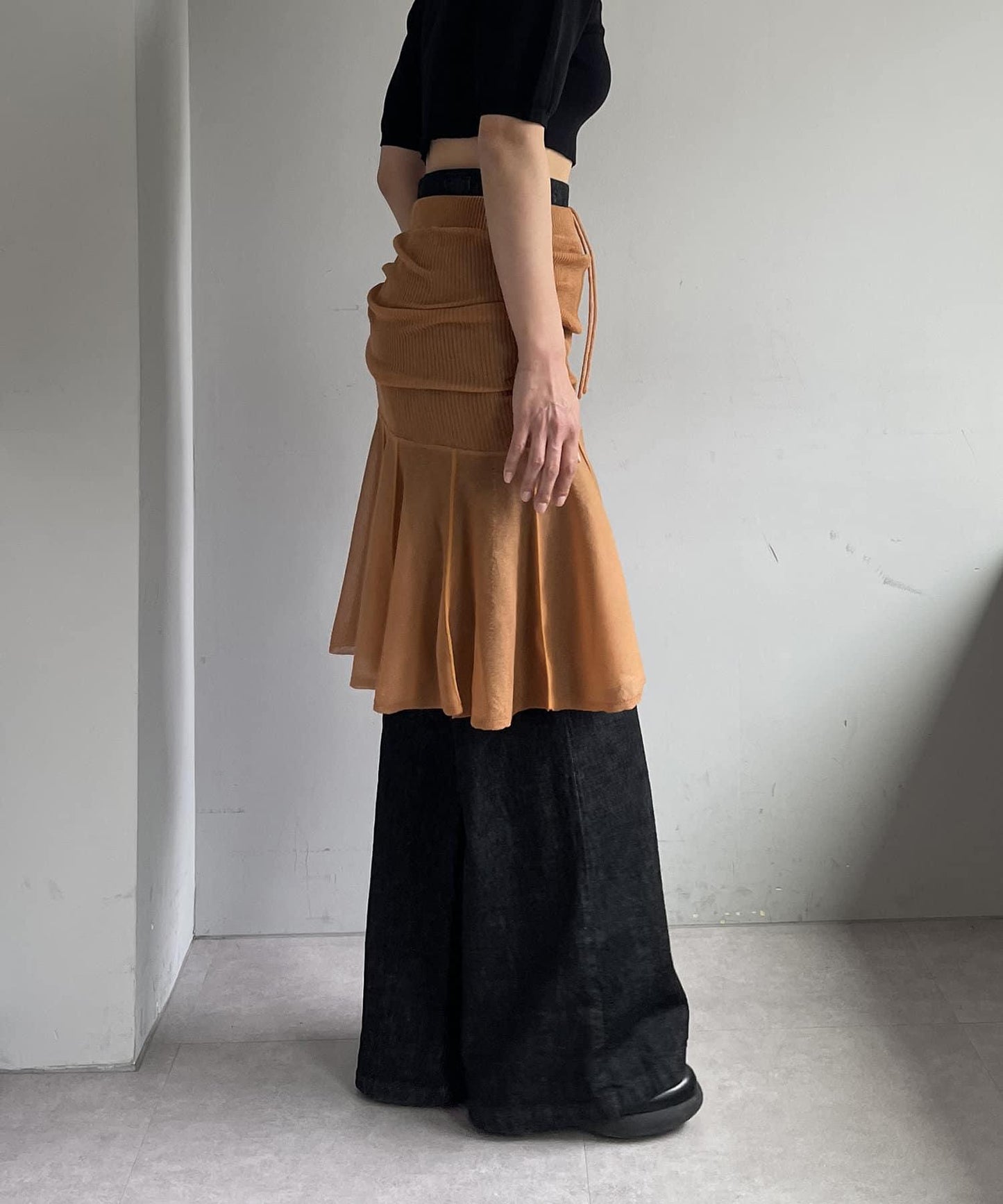Pasterip Sheer middle layering 半身裙