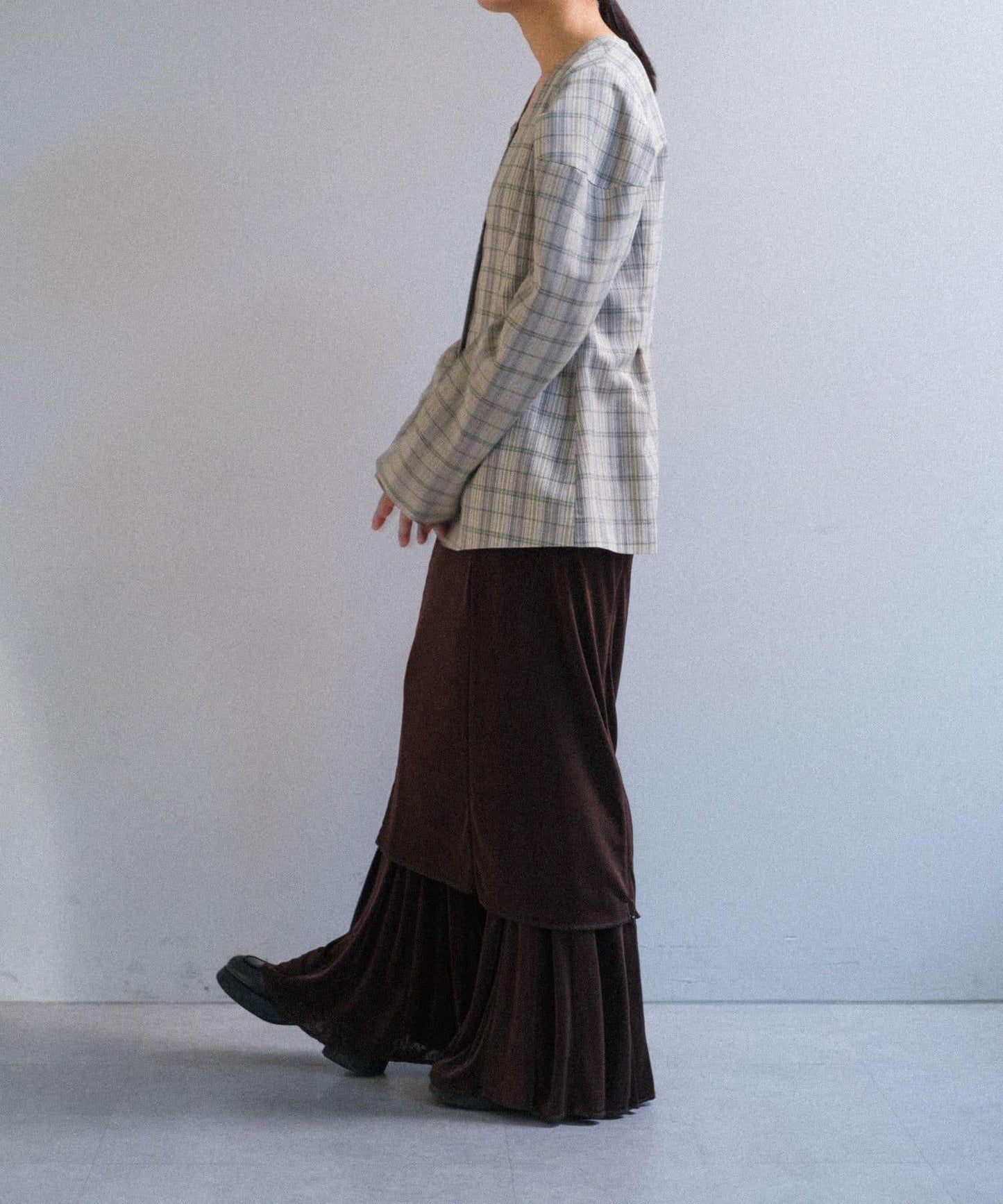 Pasterip Check peplum summer jacket 夾克