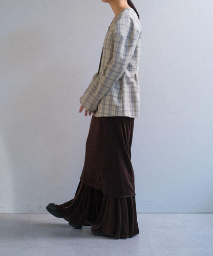 Pasterip Check peplum summer jacket 夾克