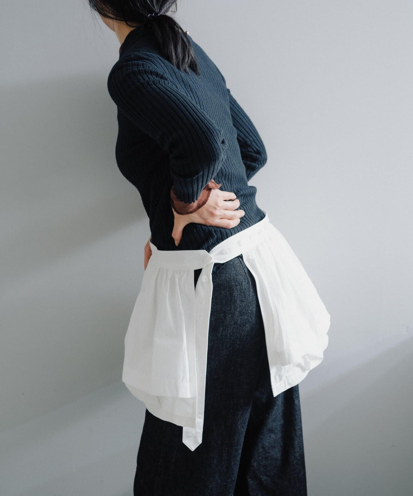 聚褶荷葉邊口袋設計 【Pasterip】 Gather frill pocket belt 腰帶 S款