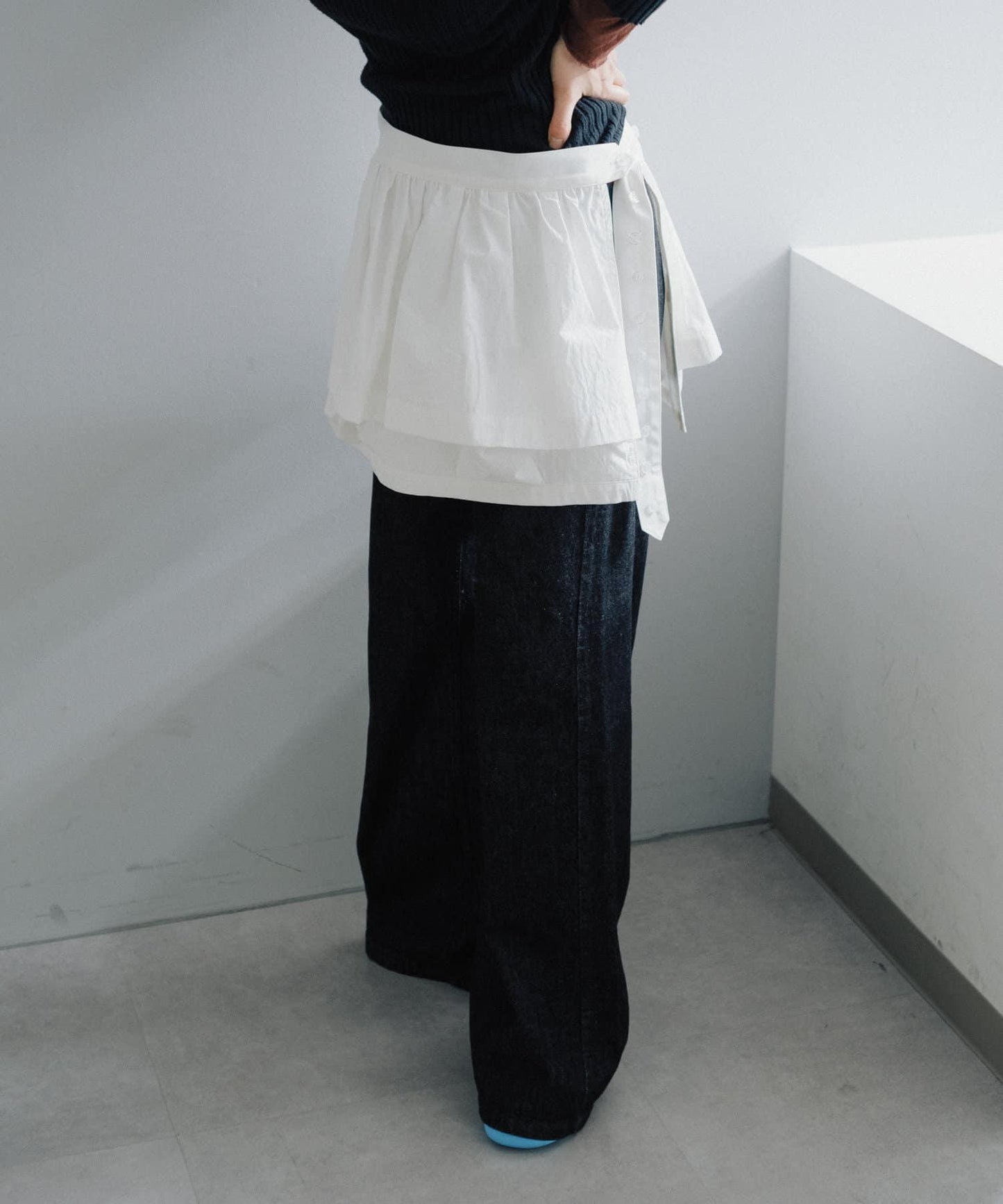聚褶荷葉邊口袋設計 【Pasterip】 Gather frill pocket belt 腰帶 S款