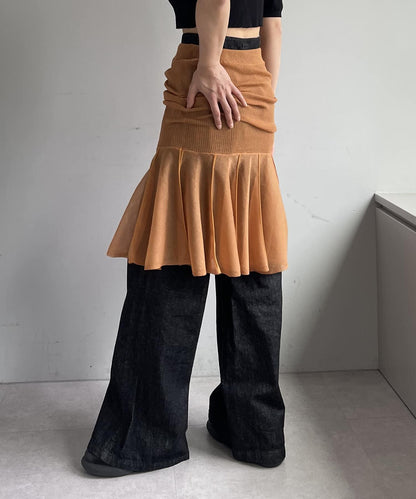Pasterip Sheer middle layering 半身裙