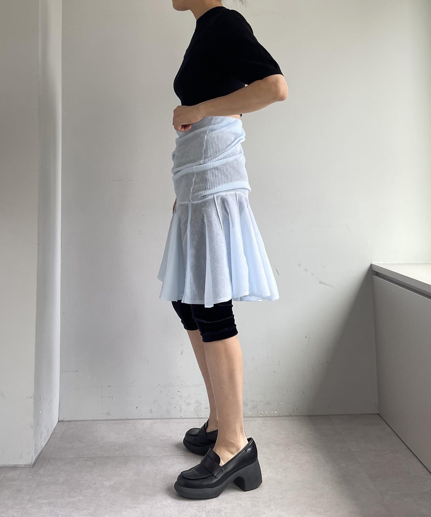 Pasterip Sheer middle layering 半身裙