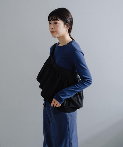 聚褶荷葉邊口袋設計 【Pasterip】 Gather frill pocket belt 腰帶 S款