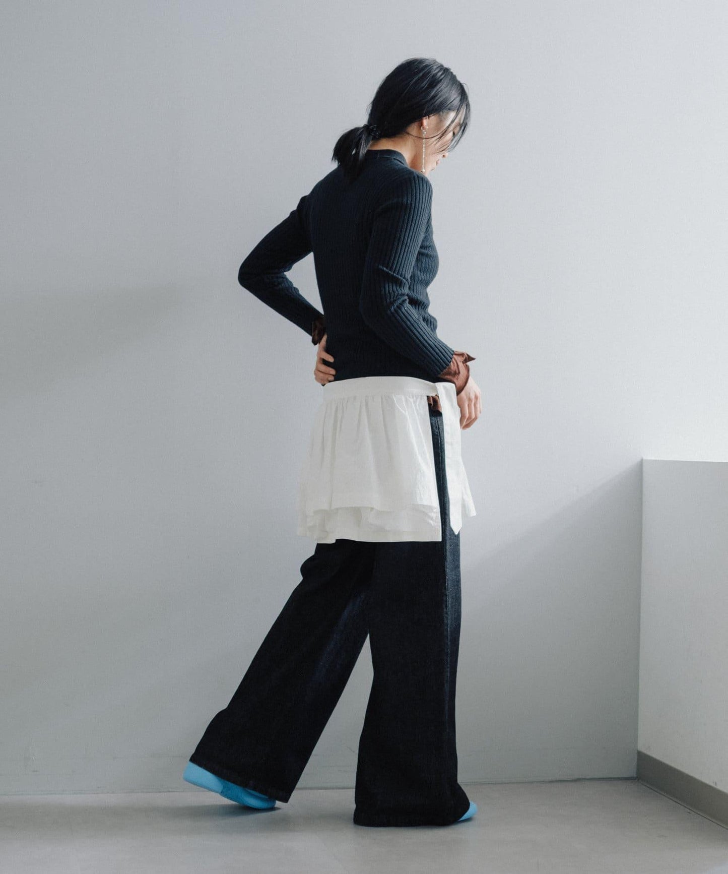 聚褶荷葉邊口袋設計 【Pasterip】 Gather frill pocket belt 腰帶 S款