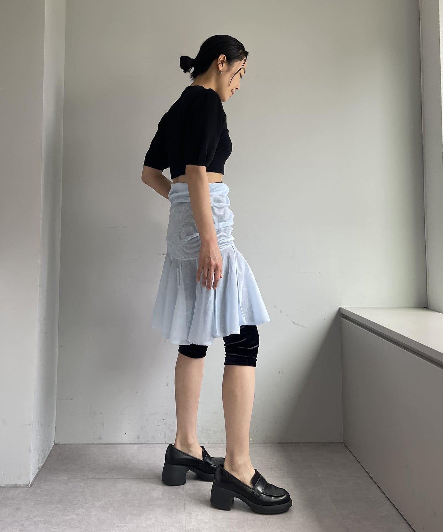 Pasterip Sheer middle layering 半身裙