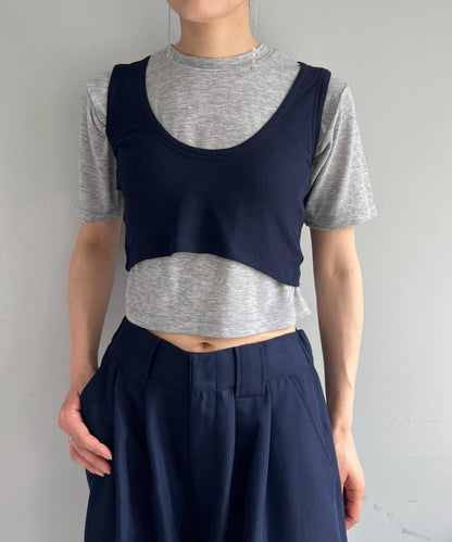 Pasterip Stretch tee & Over tank set 套裝