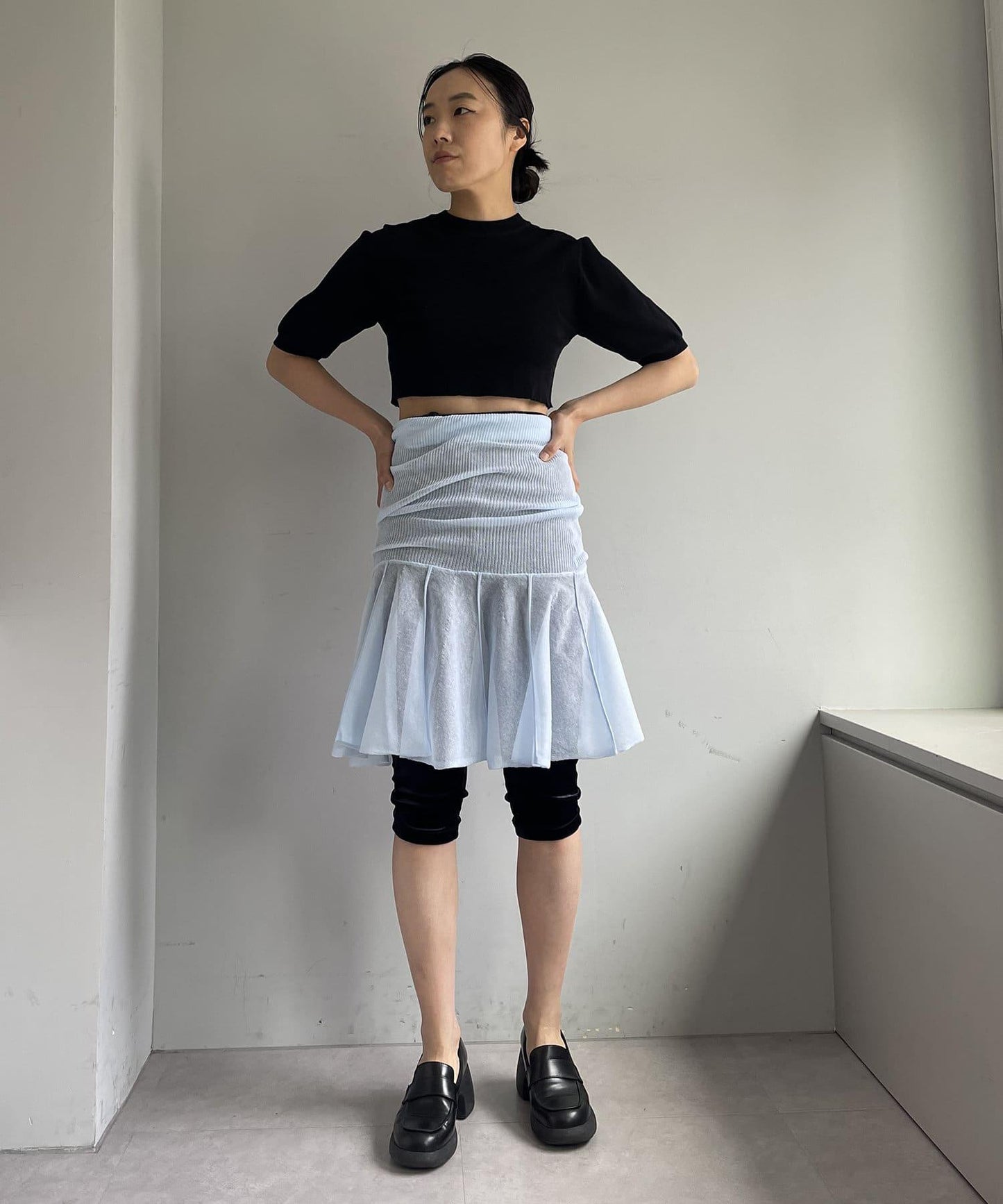 Pasterip Sheer middle layering 半身裙