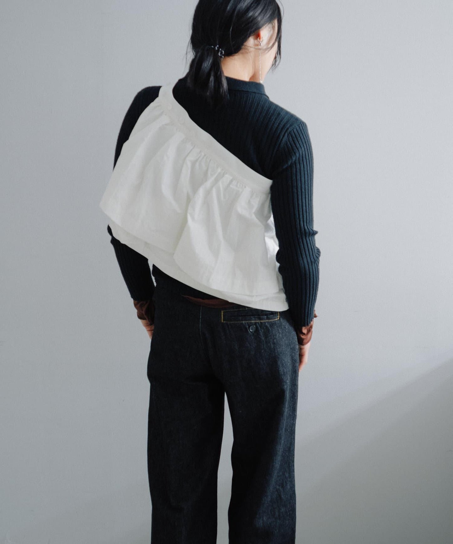 聚褶荷葉邊口袋設計 【Pasterip】 Gather frill pocket belt 腰帶 S款