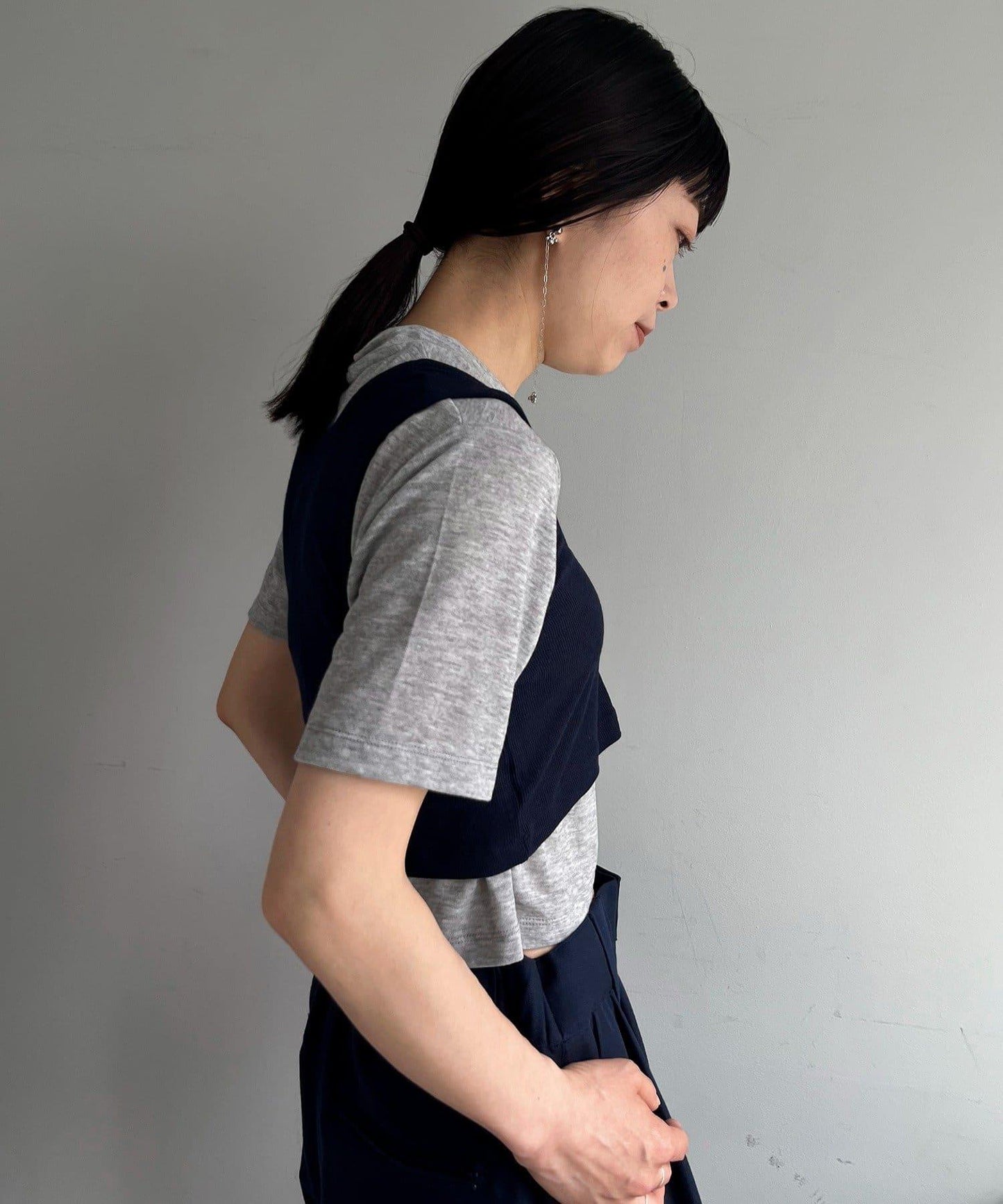 Pasterip Stretch tee & Over tank set 套裝