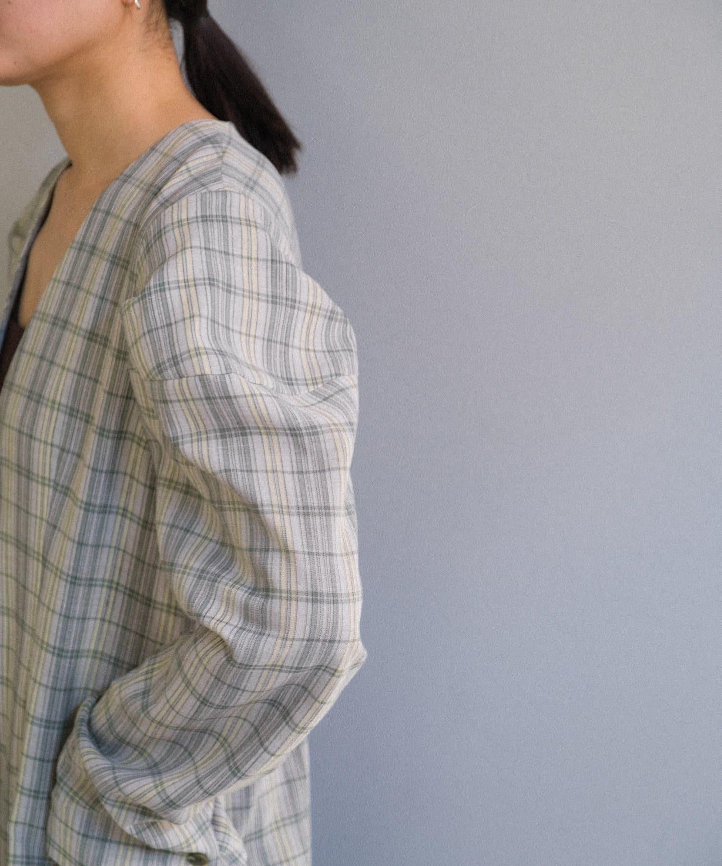 Pasterip Check peplum summer jacket 夾克