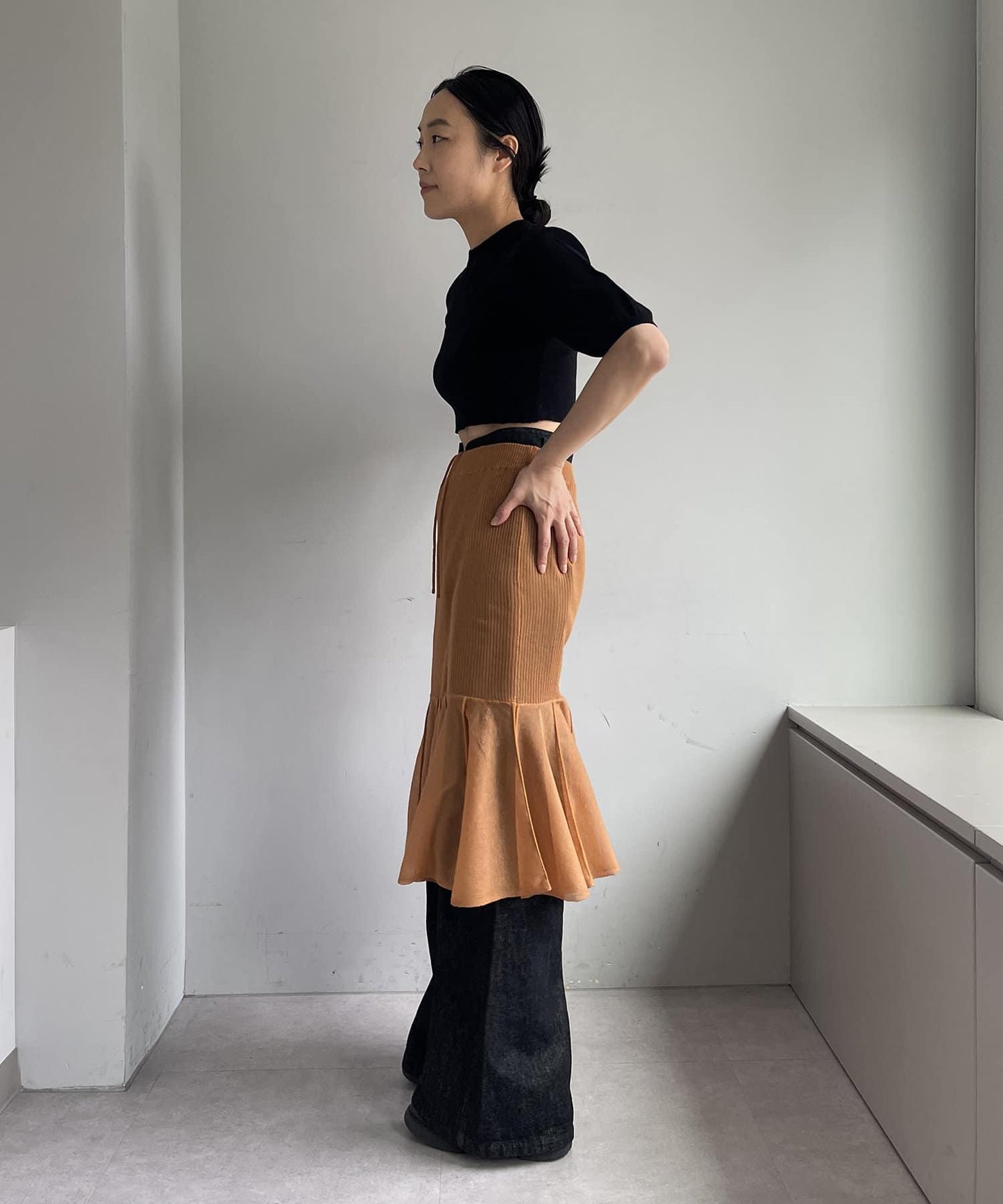 Pasterip Sheer middle layering 半身裙