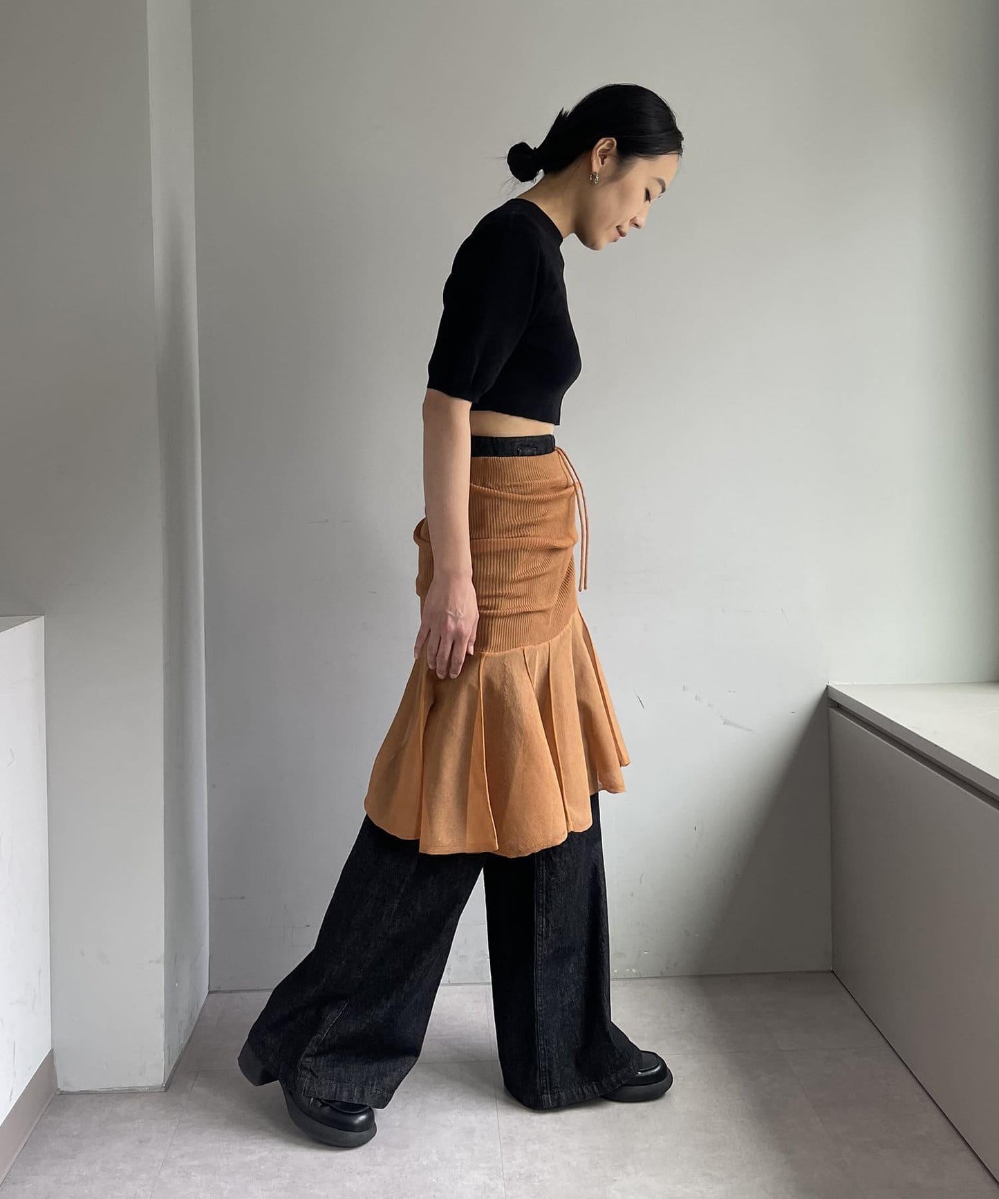 Pasterip Sheer middle layering 半身裙