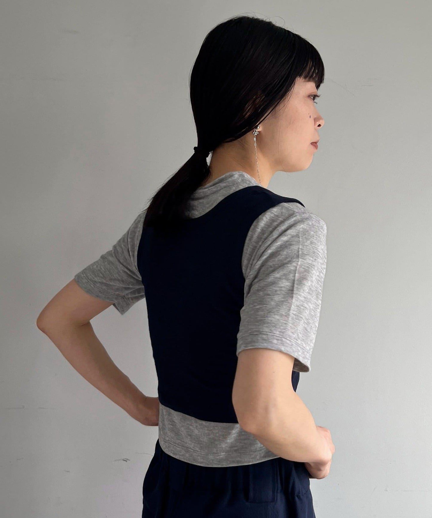 Pasterip Stretch tee & Over tank set 套裝