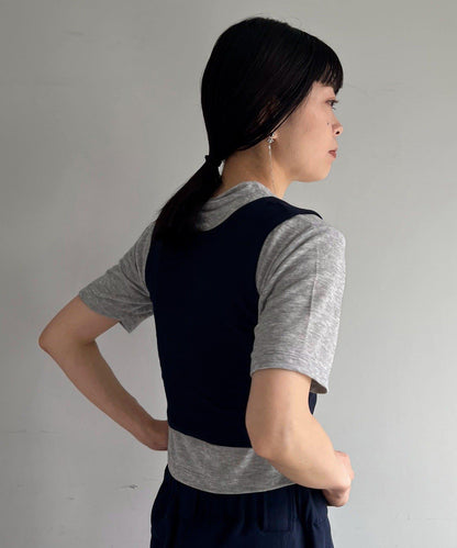 Pasterip Stretch tee & Over tank set 套裝