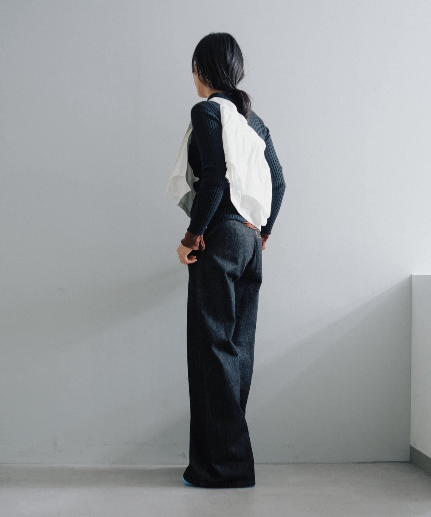 聚褶荷葉邊口袋設計 【Pasterip】 Gather frill pocket belt 腰帶 S款