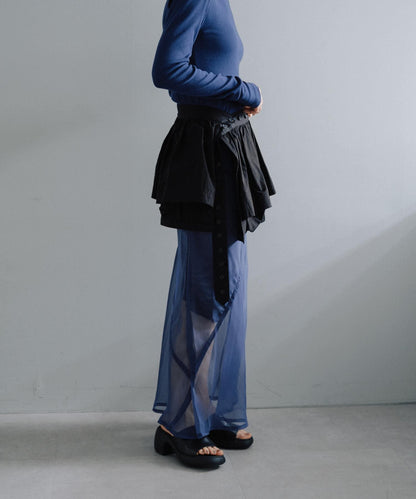 聚褶荷葉邊口袋設計 【Pasterip】 Gather frill pocket belt 腰帶 S款