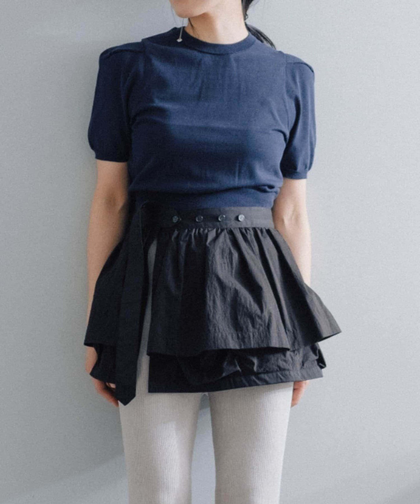 聚褶荷葉邊口袋設計 【Pasterip】 Gather frill pocket belt 腰帶 S款