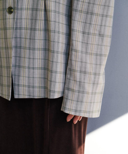 Pasterip Check peplum summer jacket 夾克