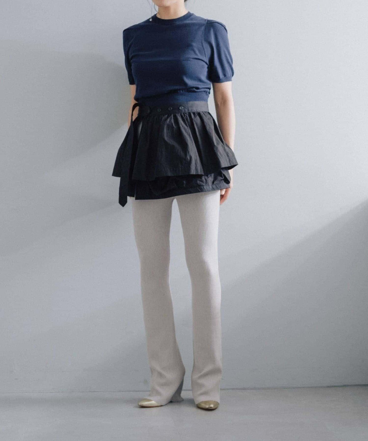聚褶荷葉邊口袋設計 【Pasterip】 Gather frill pocket belt 腰帶 S款