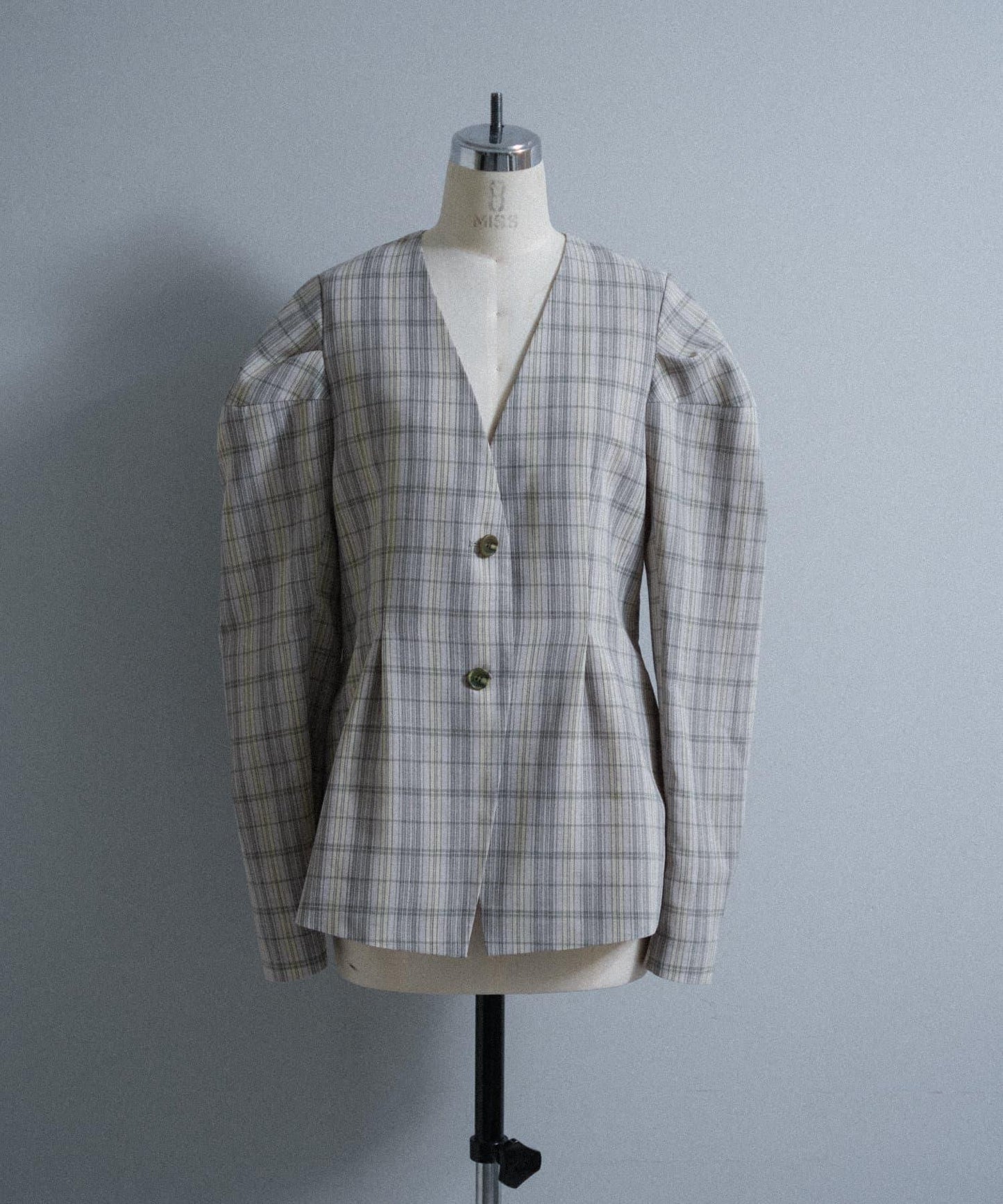 Pasterip Check peplum summer jacket 夾克
