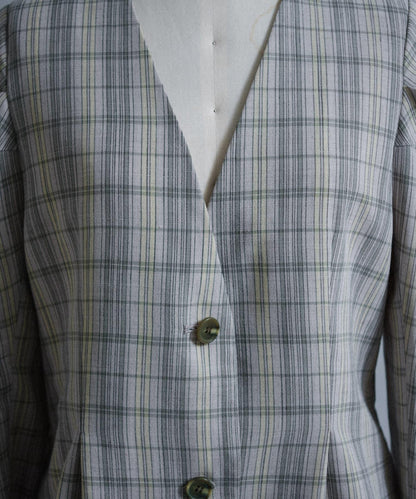 Pasterip Check peplum summer jacket 夾克