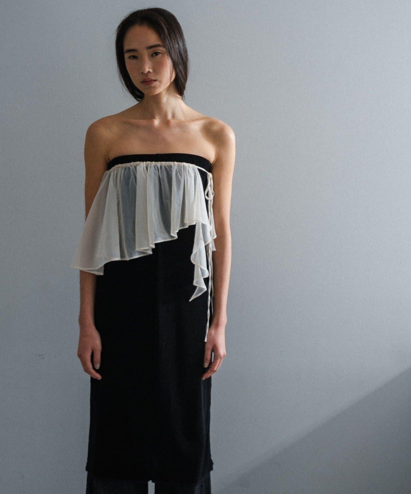 Pasterip 荷葉領設計 襯衫套裝 SET