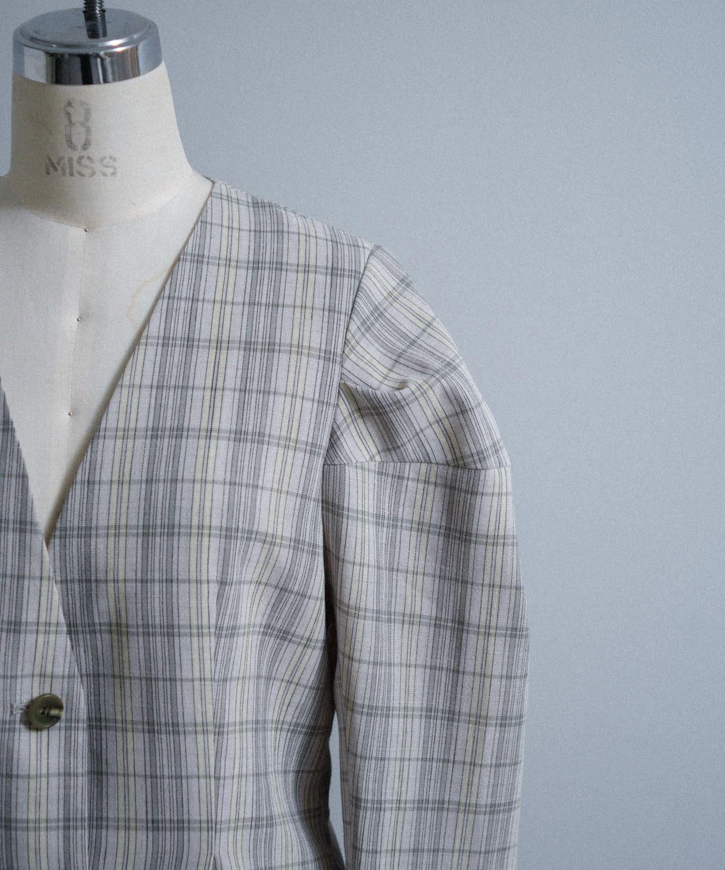 Pasterip Check peplum summer jacket 夾克