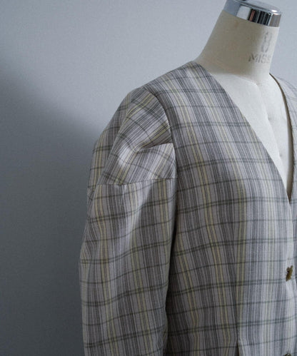 Pasterip Check peplum summer jacket 夾克