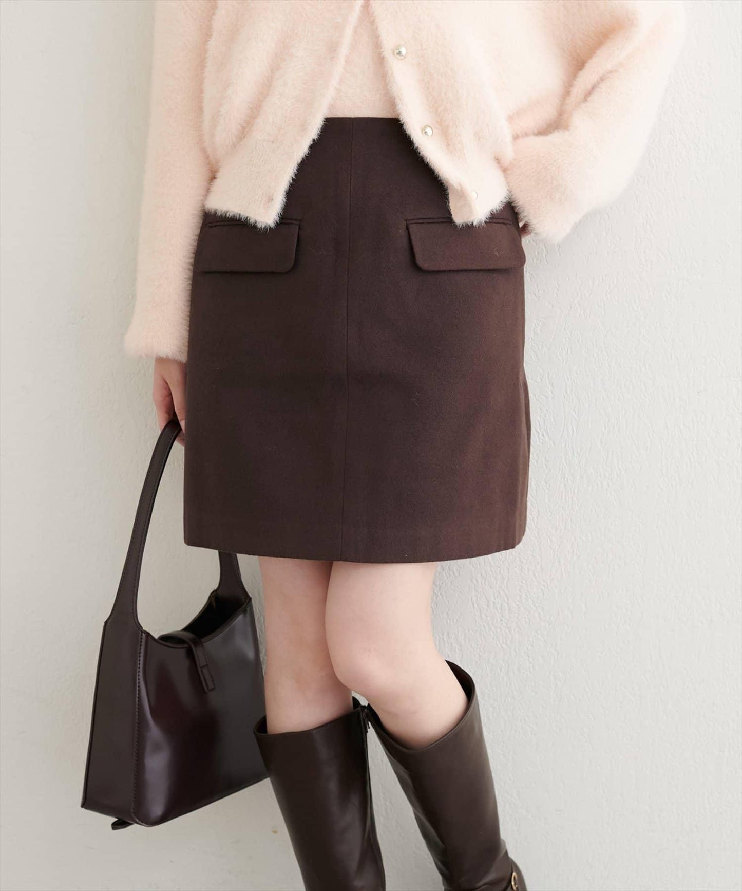 natural couture 口袋設計 A字剪裁 半身裙