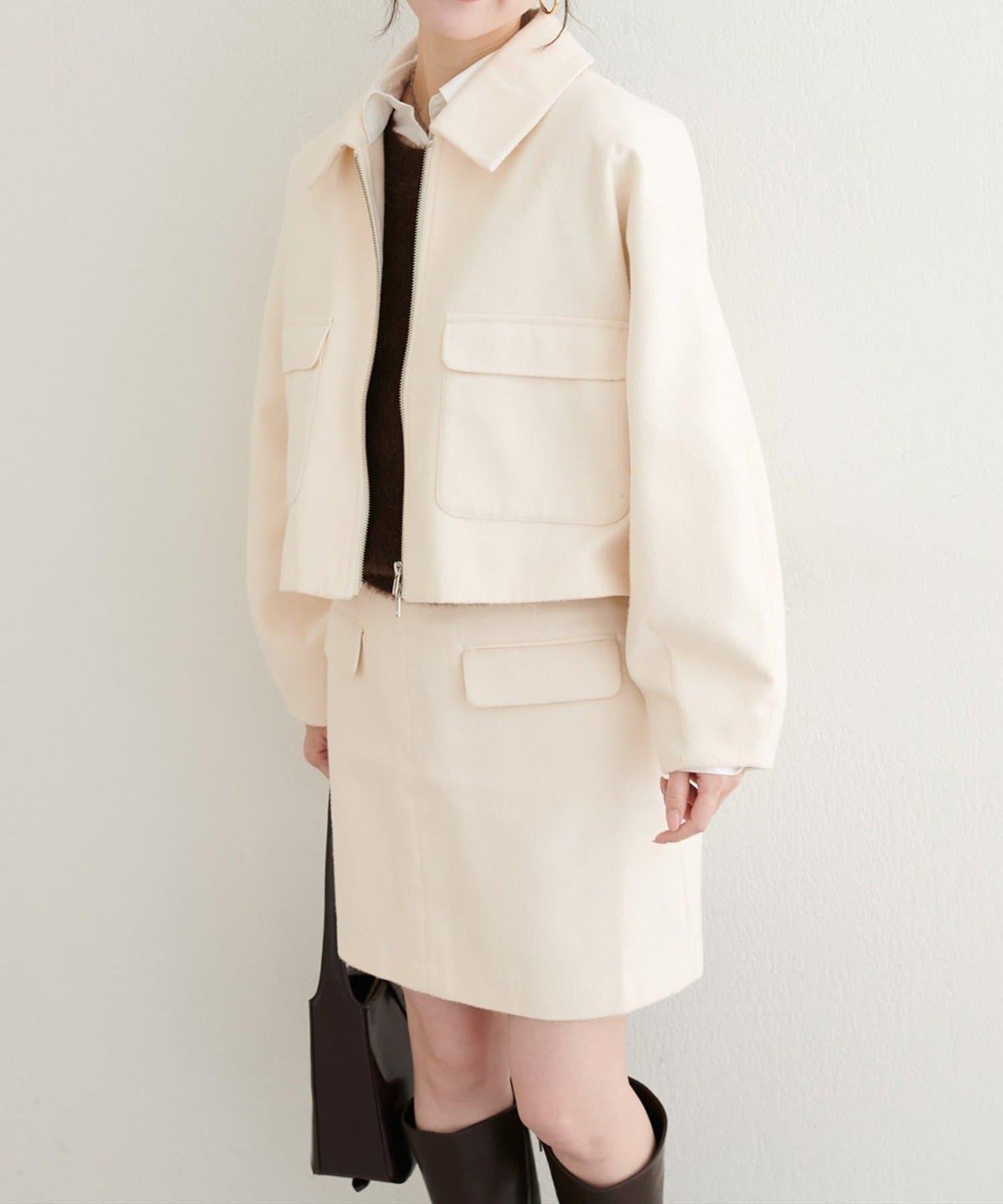 natural couture 口袋設計 A字剪裁 半身裙