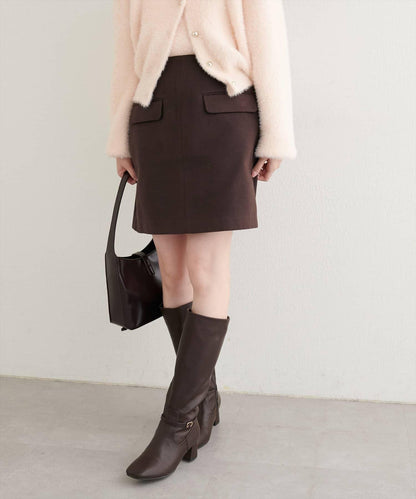 natural couture 口袋設計 A字剪裁 半身裙