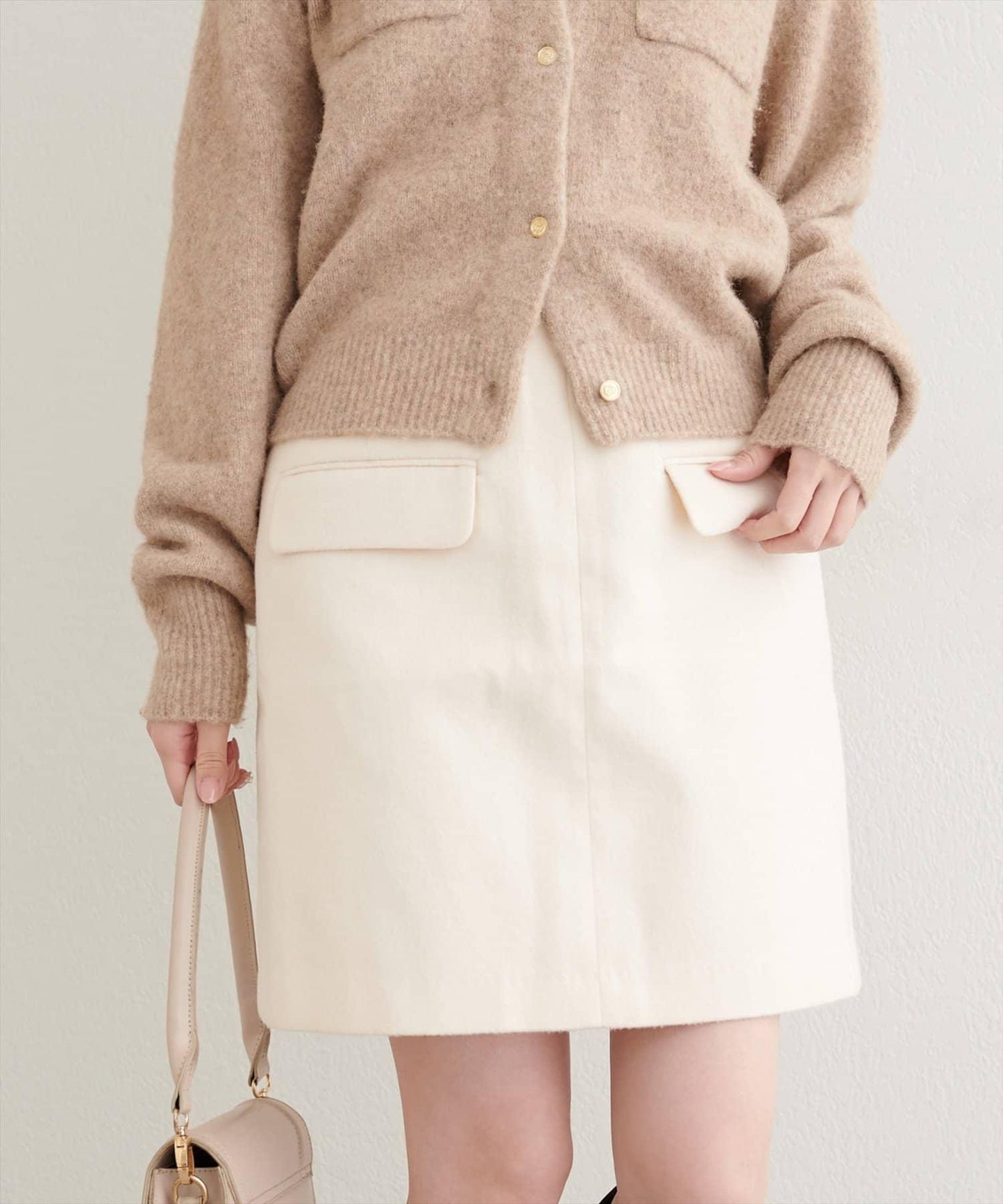natural couture 口袋設計 A字剪裁 半身裙