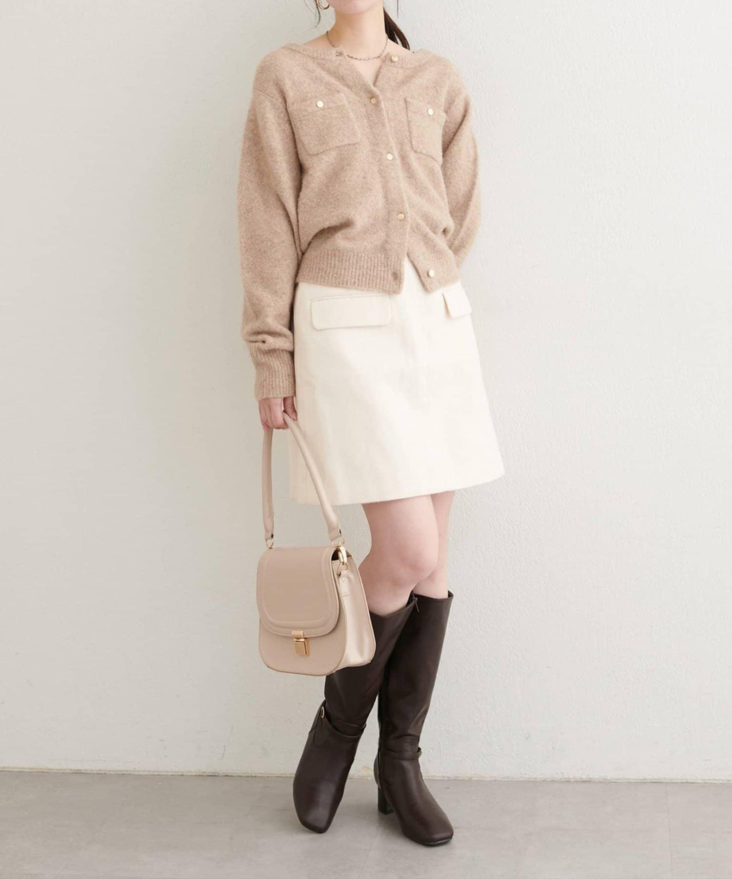 natural couture 口袋設計 A字剪裁 半身裙