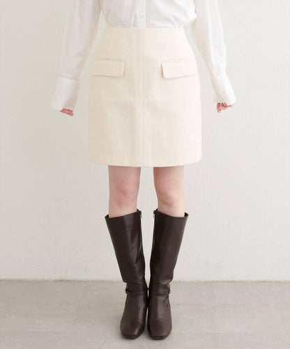 natural couture 口袋設計 A字剪裁 半身裙
