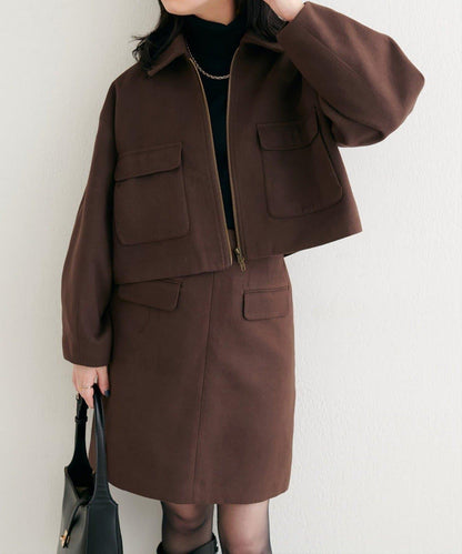 natural couture 口袋設計 A字剪裁 半身裙