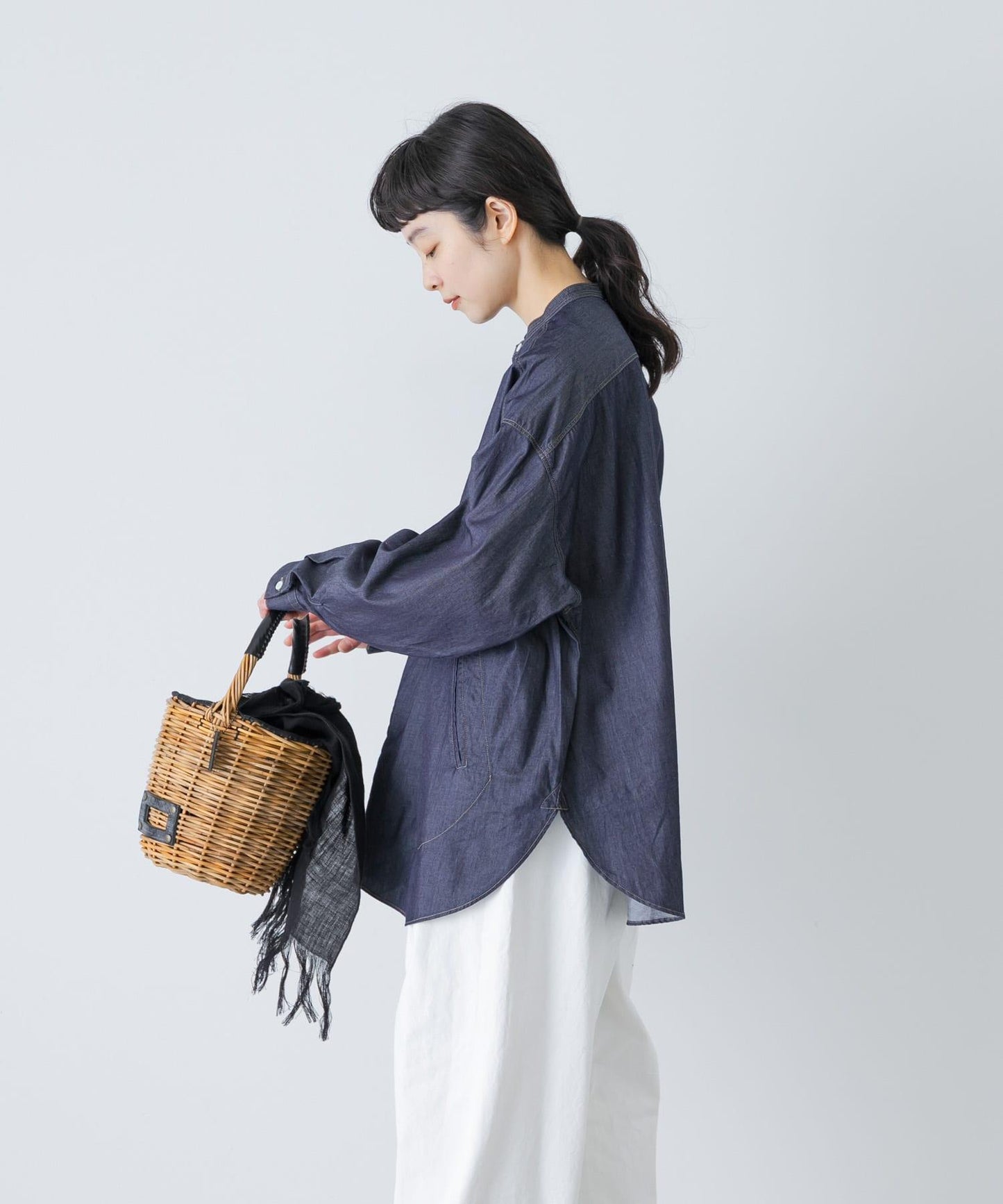 牛仔套頭襯衫
