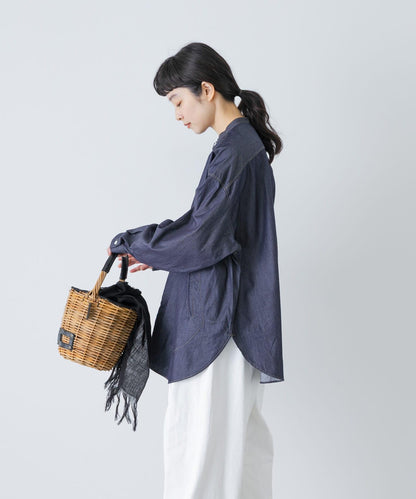 牛仔套頭襯衫